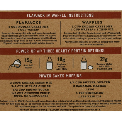 Kodiak Power Cakes, Flapjack & Waffle Mix, Buttermilk, Contains 3, 24 oz (680 g) (2 PACK)