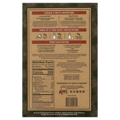 Kodiak Power Cakes, Flapjack & Waffle Mix, Buttermilk, Contains 3, 24 oz (680 g) (2 PACK)